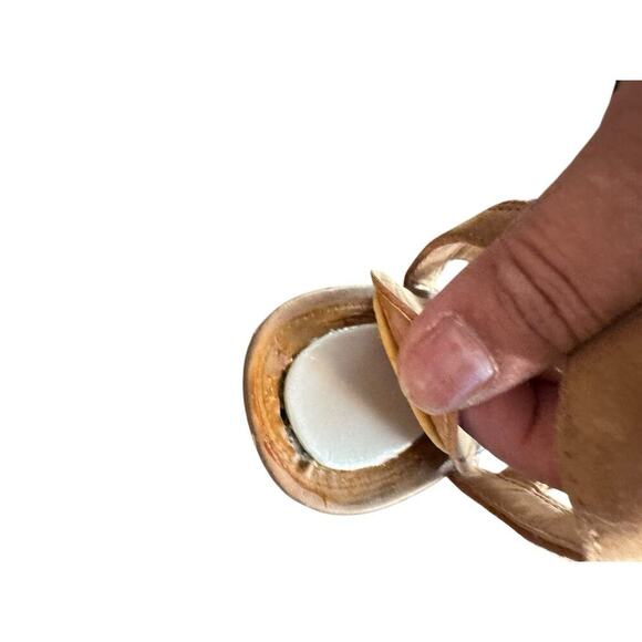 Sam Edelman Yardley Suede Lace-Up Sandals Block Heel Gladiator Tan Size 6.5 - Picture 6 of 8